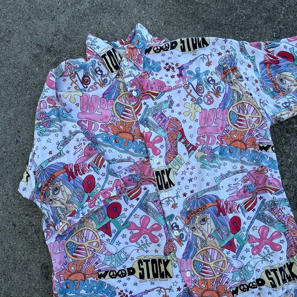 70’s Woodstock Rayon Shirt - Picture 3 of 8